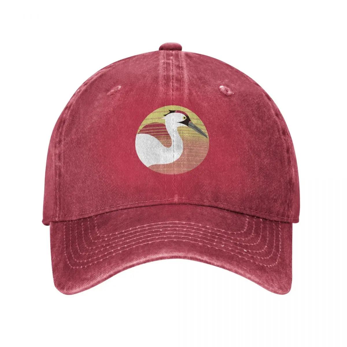 Whooping Crane (Grus americana)  Endangered Bird Baseball Cap designer cap Kids Hat Anime Women Beach Fashion Unisexs