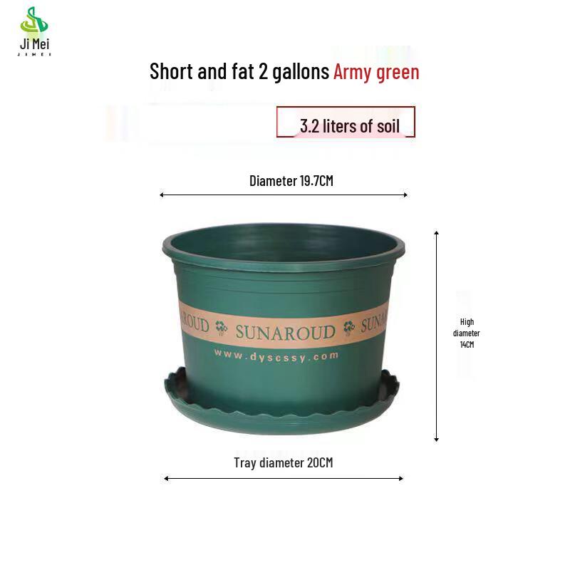 Jimei Plastic Gallon Planter with Tray