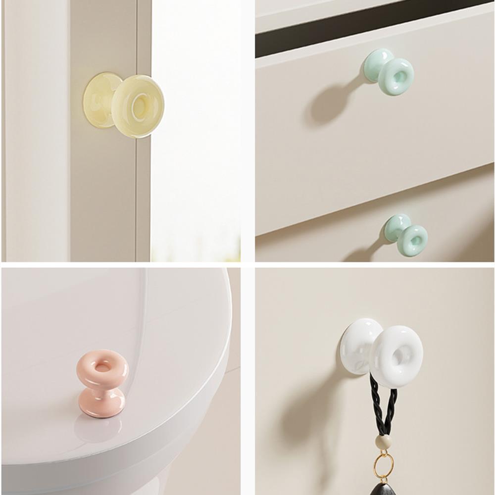 Toilet Flusher Top Push Button For Women Long Nail Creative Donut Handle Nail Art Toilet Press Accessory Toilet Tank Button Aid