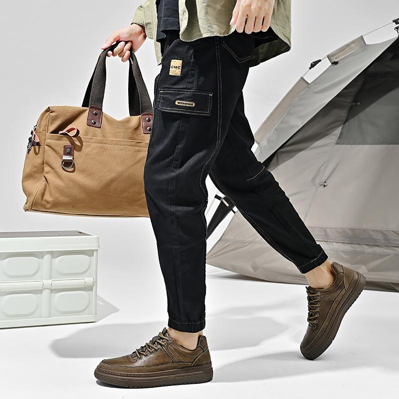 Board Shoes Men's 2025 New Leather Trend Versatile Casual Shoes Men's Flat Non-slip Lace-up Campus Style Sports Men's Shoes