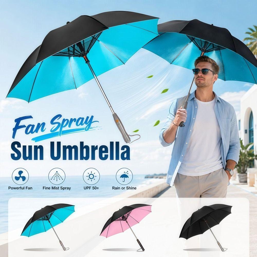 USB-Lade-Kühlender Sonnenschirm UV-Schutz Outdoor-Schirm Für Sommer, Strand, Angeln