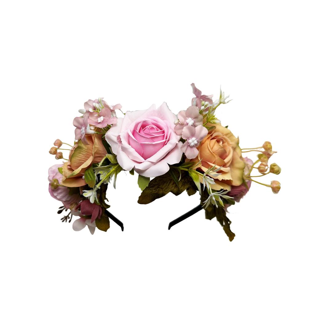 New simulation rose headband Mori bridal party hair accessories photo vacation wedding photo headgear women