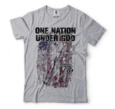 One Nation Under God Shirt 1776 Shirt USA Patriotic T-Shirt Independence Day Tee