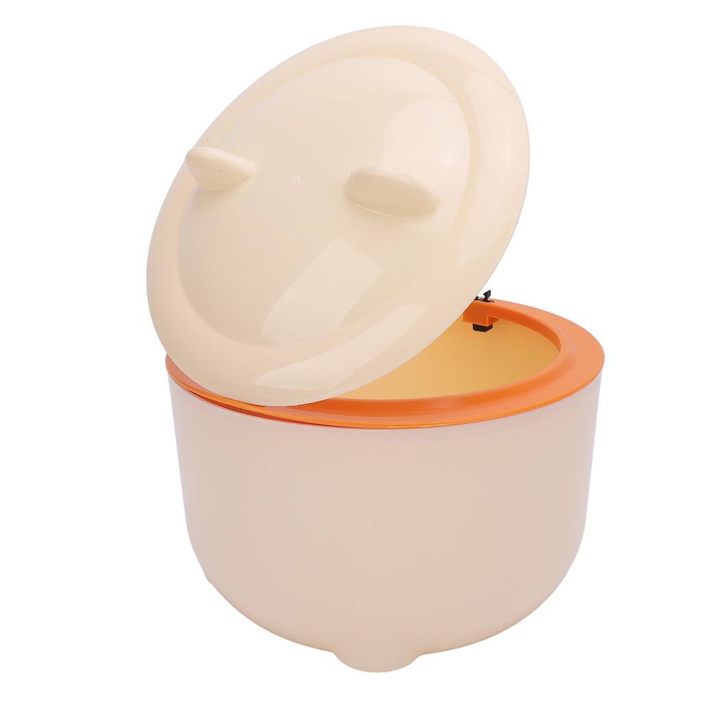 Cat Litter Trash Can with Press Type Lid Enclosed Design Compact Multipurpose Cat Waste Trash Can for Home