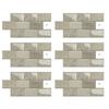 6 Stück 3D Wandfliesenaufkleber Wasserdichte PVC Imitation Fliesenaufkleber Selbstklebende Dekorationsfliesenaufkleber für Küche und Bad