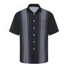 Hawaii-Hemd für Herren, Herren-Bowling-Hemden im Vintage-Stil, kurzärmelig, Sommer-Strandhemd