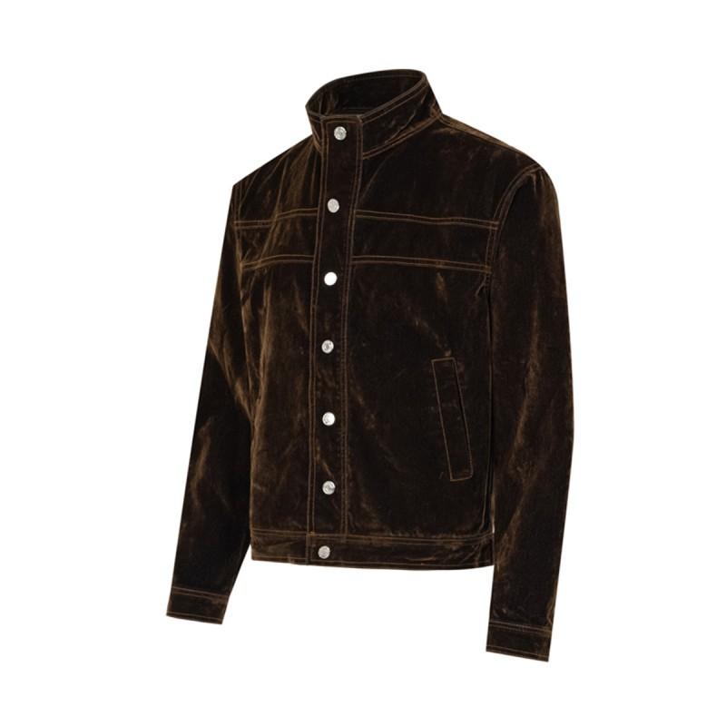 Mens Vintage Harrington Jacket Retro Motorcycle Style Workwear Outerwear Casual Loose Fit Cotton Shell