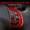 Real Soft Carbon Fiber For Subaru Impreza 2009 2010 2011 Car Steering Wheel Stickers Strip Interior Trim Auto Accessories