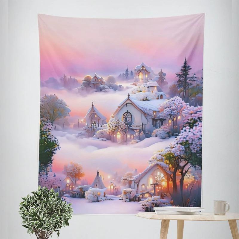 Декоративный гобелен «Сцена из усадьбы мечты» для домашнего декора — фото 3