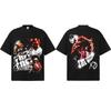 The Weeknd Starboy Doppelseitiges Grafik-T-Shirt Unisex RB Sänger Lässig Baumwolle Kurzarm Moderne Streetwear Für den Alltag