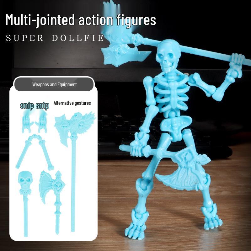 Skull Man Multi-Joint Movable DIY Assembly Bone Figurine