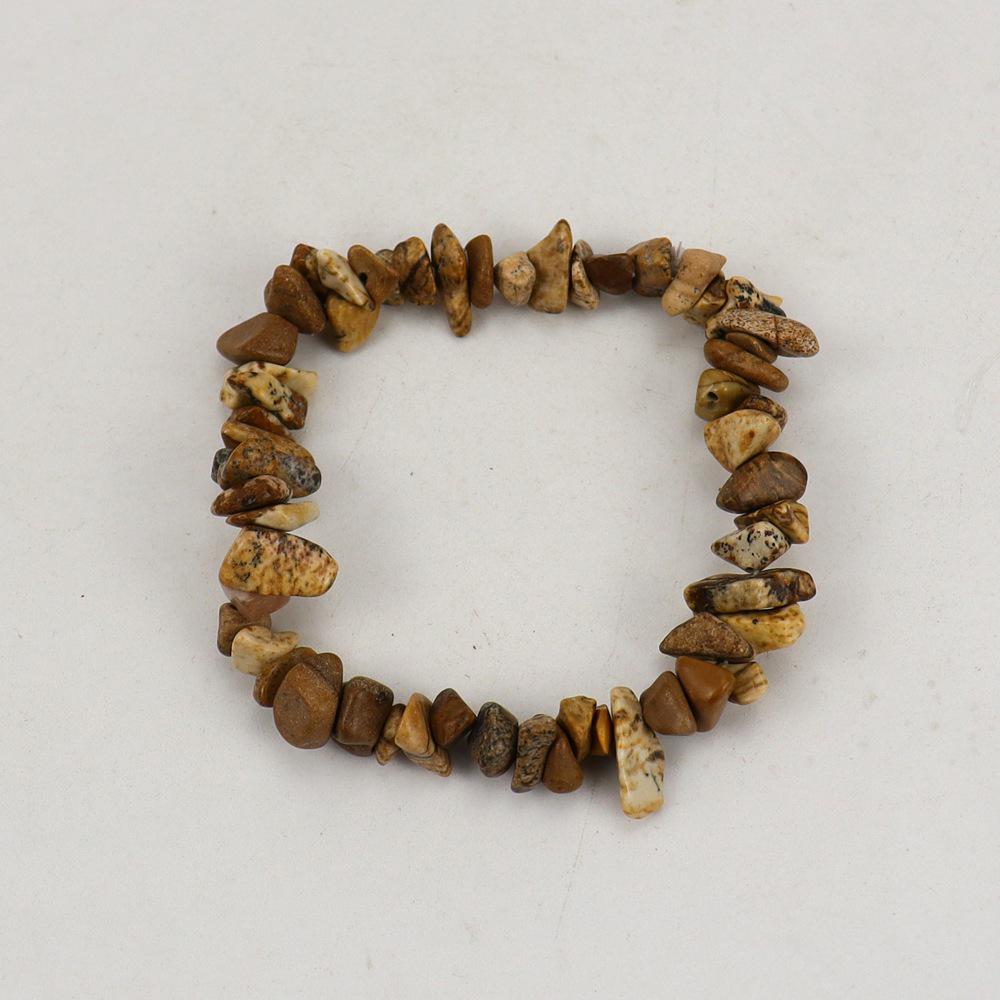 Handmade Beaded Natural Crystal Crushed Stone Bracelet B54