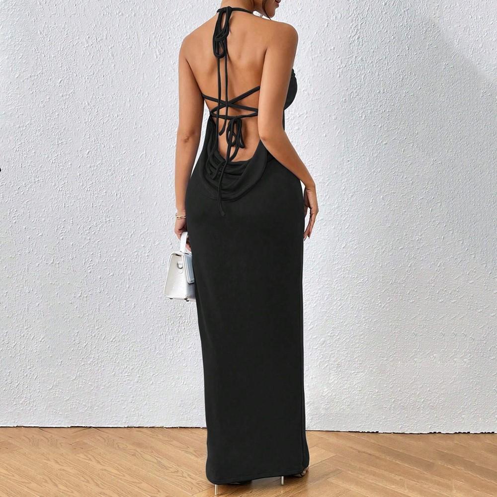 Šaty bez rukávů na ramínka plus size vintage novinka pro ženy ležérní dlouhé letní šaty