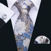 Barry Wang Formal Mens Paisley Silk Tie Set Mens Necktie Pocket Square Cufflinks Wedding