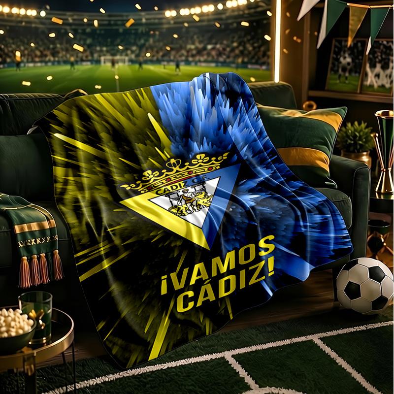 Cadiz Crest Design Blanket Lightweight Ideal Bedding Blanket Perfect for Travel, Camping, Living Rooms, Offices, Sofas, Fan Christmas gift