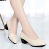 Sapatos de Salto Alto Femininos Confortáveis Antiderrapantes da Moda com Solado Macio para Primavera e Verão, Salto Médio Novo, Sapatos Femininos para Mãe e Trabalho