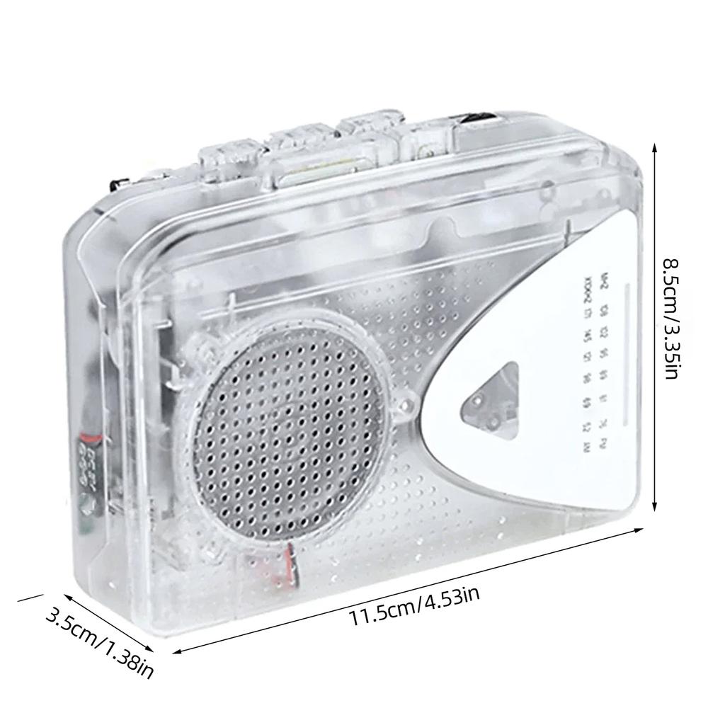 Portable Tape Player Portable n Stereo USB Cassette to MP3 Converter with 3.5mm Socket AM FM Cassette Player