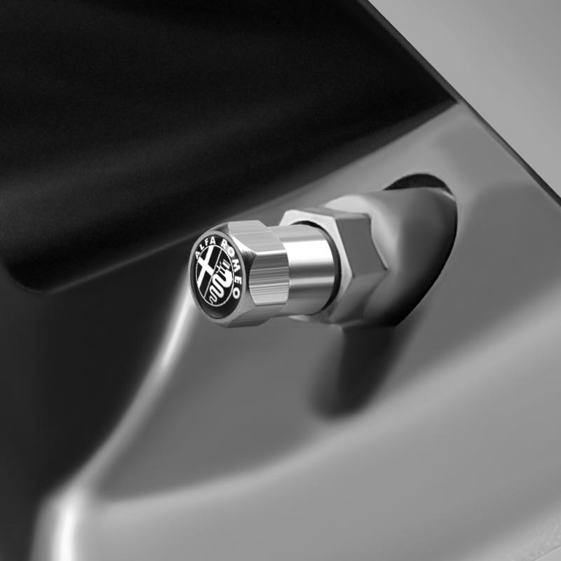 2026 Horké Alfa Romeo 4ks Čepičky ventilků pneumatik automobilu Hliníkové stopky kol Vzduchové krytky pro Alfa Romeo Giulia Stelvio MiTo Giulietta Tona