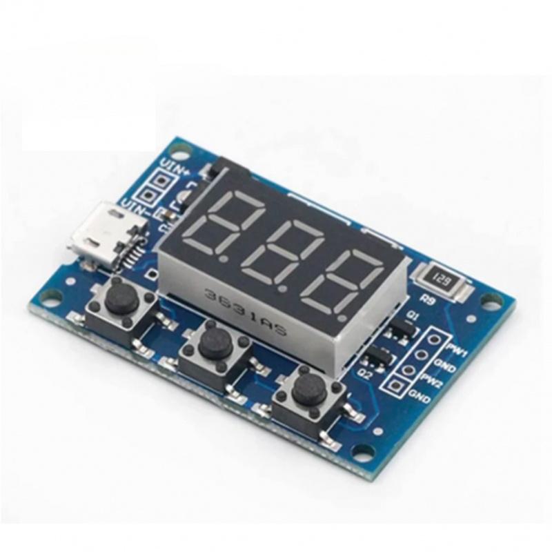 2 Channel PWM Adjustable Module, Pulse Frequency Duty Cycle Square Wave Signal Generator for Stepper Motor Driver