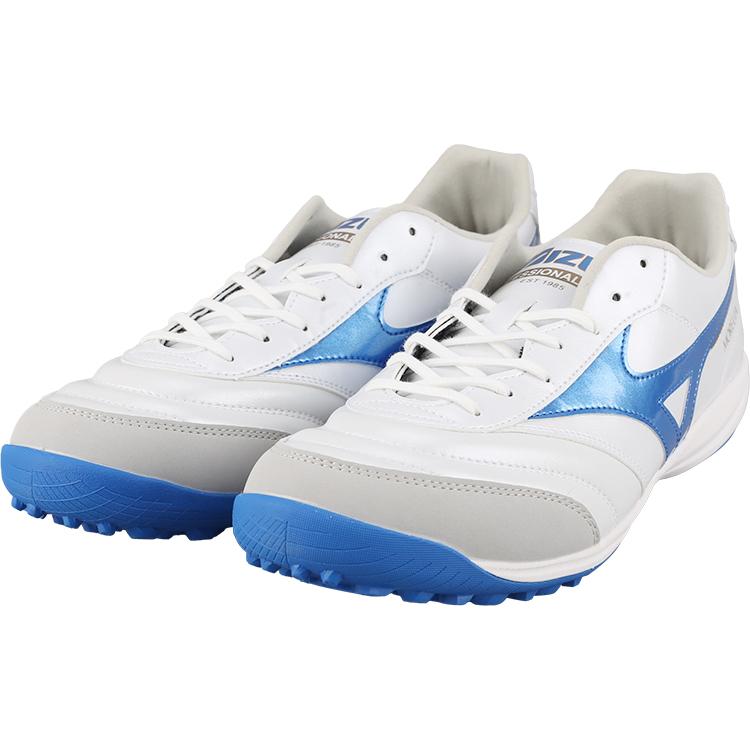 Mizuno Bequeme Stilvolle Stoßdämpfende Fußballschuhe Unisex Fußballschuhe Weiß Blau Q1GB241325