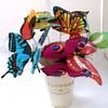 50Pcs PVC Simulation Single Layer Butterfly Rods Garden Lawn Home Decoration