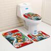 Weihnachts-Badezimmer-Bodenmatte Toilette Dreiteiliges Set