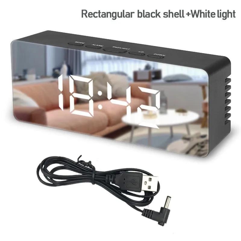 USB Power LED Table Clock Bedroom Bedside Digital Electronic Office Desk Alarm for Home Decor Desk Table Clocks Home Decor