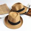 Spring and Summer Parent-child Children Straw Hats Men and Women Jazz Top Hats Baby Trendy Hats Sunshade Sunscreen Travel Beach Hats
