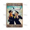 Artisian Flying Metal Sign Pilot Tin Poster Flight Attendant Decorative Plate Wall Decor Garage Bar Pub Club Hotel Cafe Kitchen