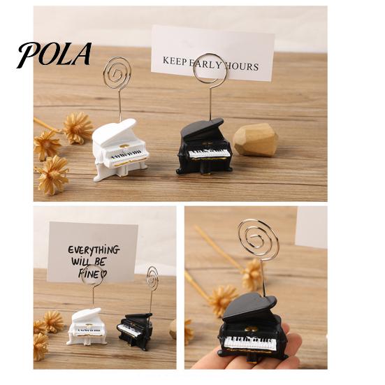 Piano Business Card Holder Holder, Resin Wedding Table Number Clip, DIY Memo Durable Stand Photo for Desk, Music Theme Home Office Decor, Gift Unique