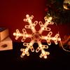 Christmas LED Light Snowflake Santa Deer Hanging Sucker Lamp Window Ornaments Decoration for Home Navidad 2023 New Year Decor