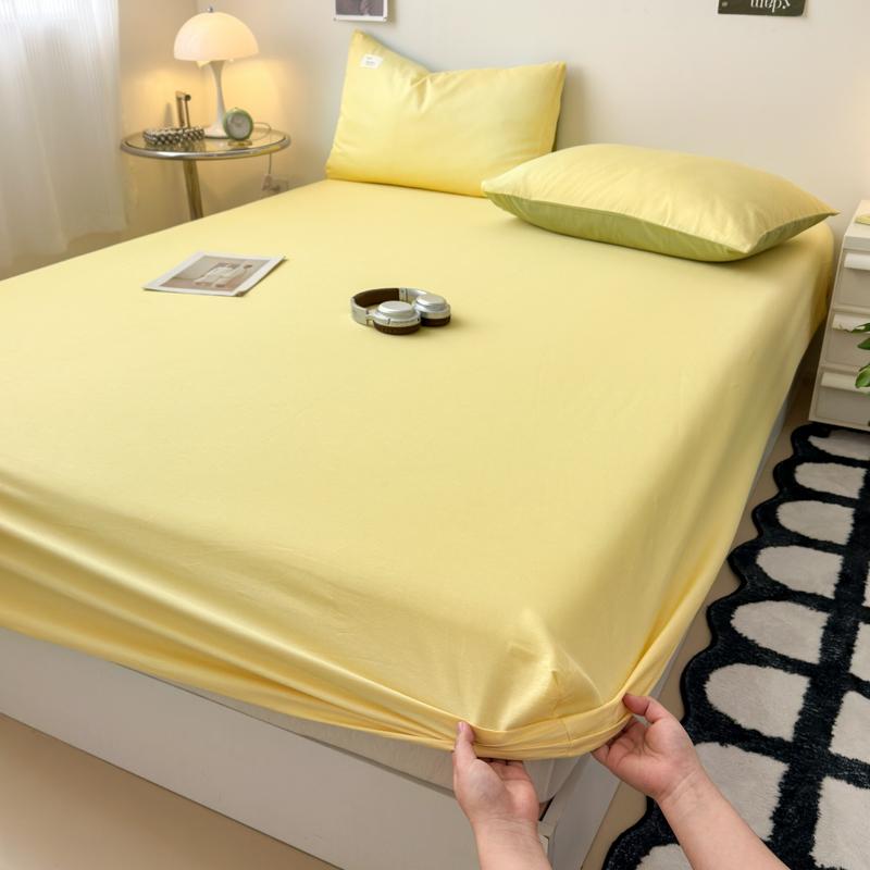 

Простыня, приятная для кожи, 100% хлопок, простыня на резинке, для взрослых и детей, постельное белье, покрывало, однотонные простыни, couvre lit (Нет наволочки) Single 90x200cm 1pc