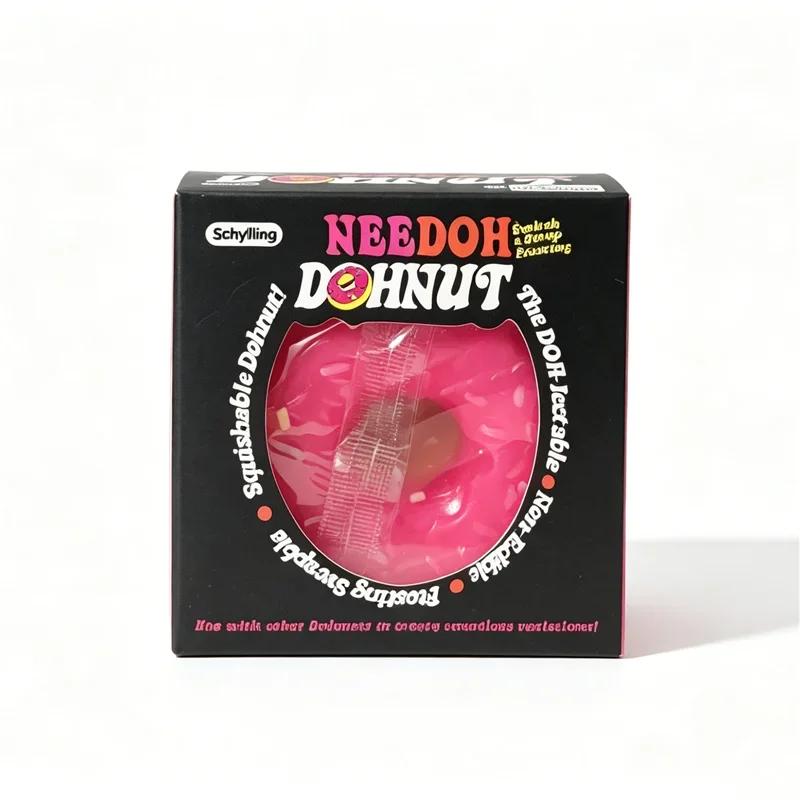 Neehoh Dohnut Non Edible Squish Squeeze Sensory Toy Frosting Swapple Donut Stretch Anti Anxiety Stress Relief Fidget TPR Toy