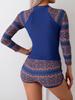 Ethnic Print Patchwork Tankini - Women's Two-Piece Swimsuit