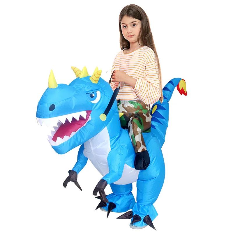 Heiße Jungen Mädchen Flamingo Dinosaurier aufblasbares Kostüm Lustiger Anzug Halloween Weihnachten Purim Anime Party Cosplay Kostüme
