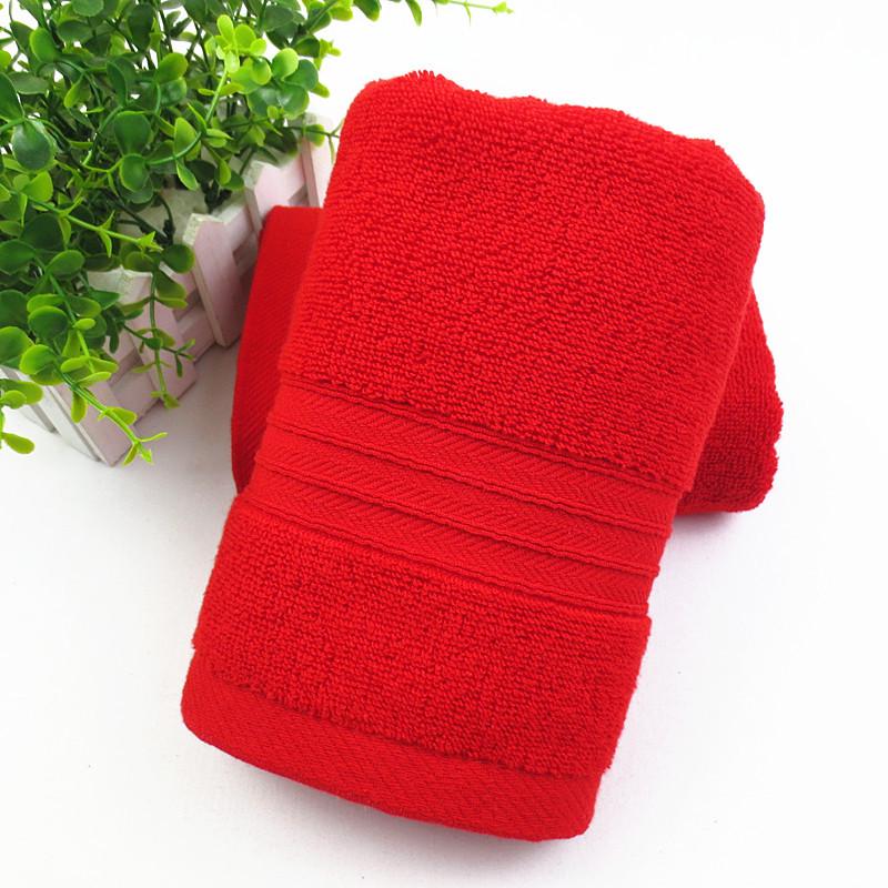 

Толстое красное полотенце из чистого хлопка - Стойкое к выцветанию, Возможна индивидуальная вышивка, Идеально для подарка 33*74 cm