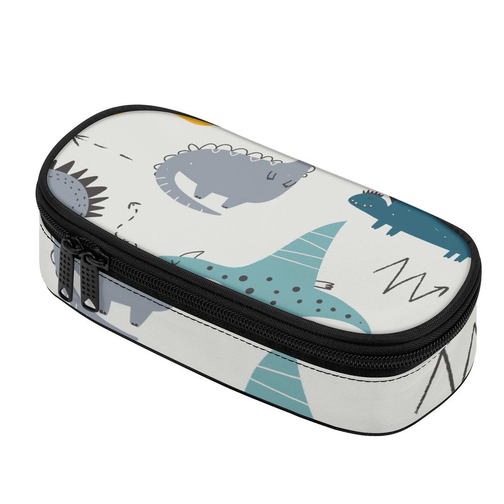 Pencil Pouch Simple Design Durable 300D Polyester Easy Open Zipper with Mesh Pocket Removable Divider and Pen Slots for Boys Girls
