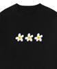 Graver [Unisex] 3 Painting Flower Smile Sweatshirt_Black