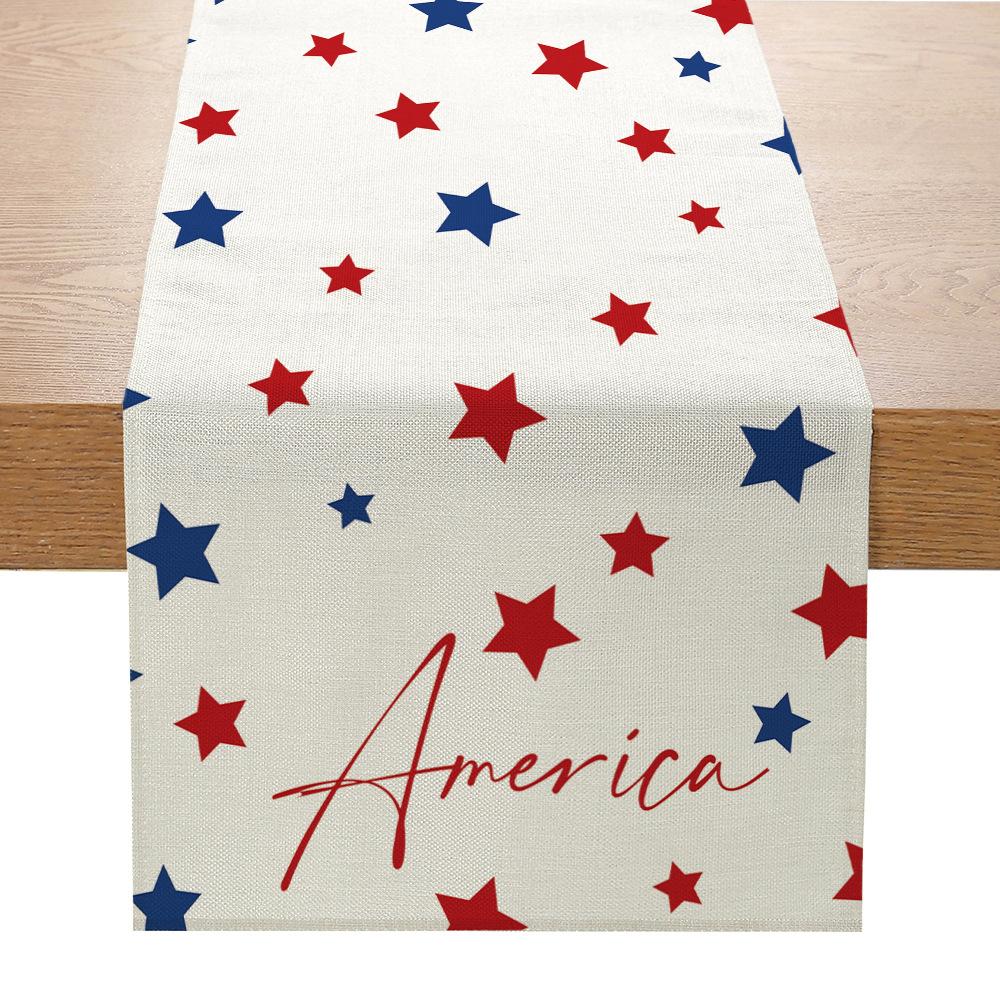 День независимости Настольный флаг Льняной печатный стол Декоративная скатерть — фото 12