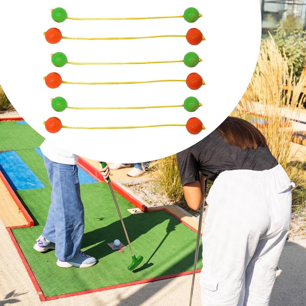 6dílné golfové míčky s žebříkovým míčkem, házení tréninkových venkovních her pro hod na yard