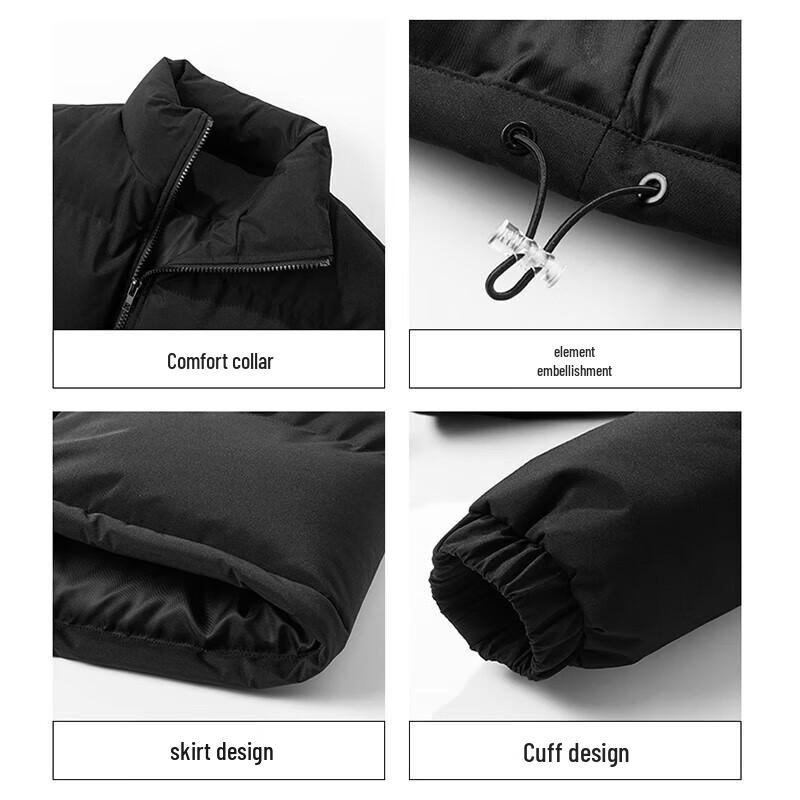 Jeanswest Women's Loose Fit Stand-Up Collar Padded Winter Jacket