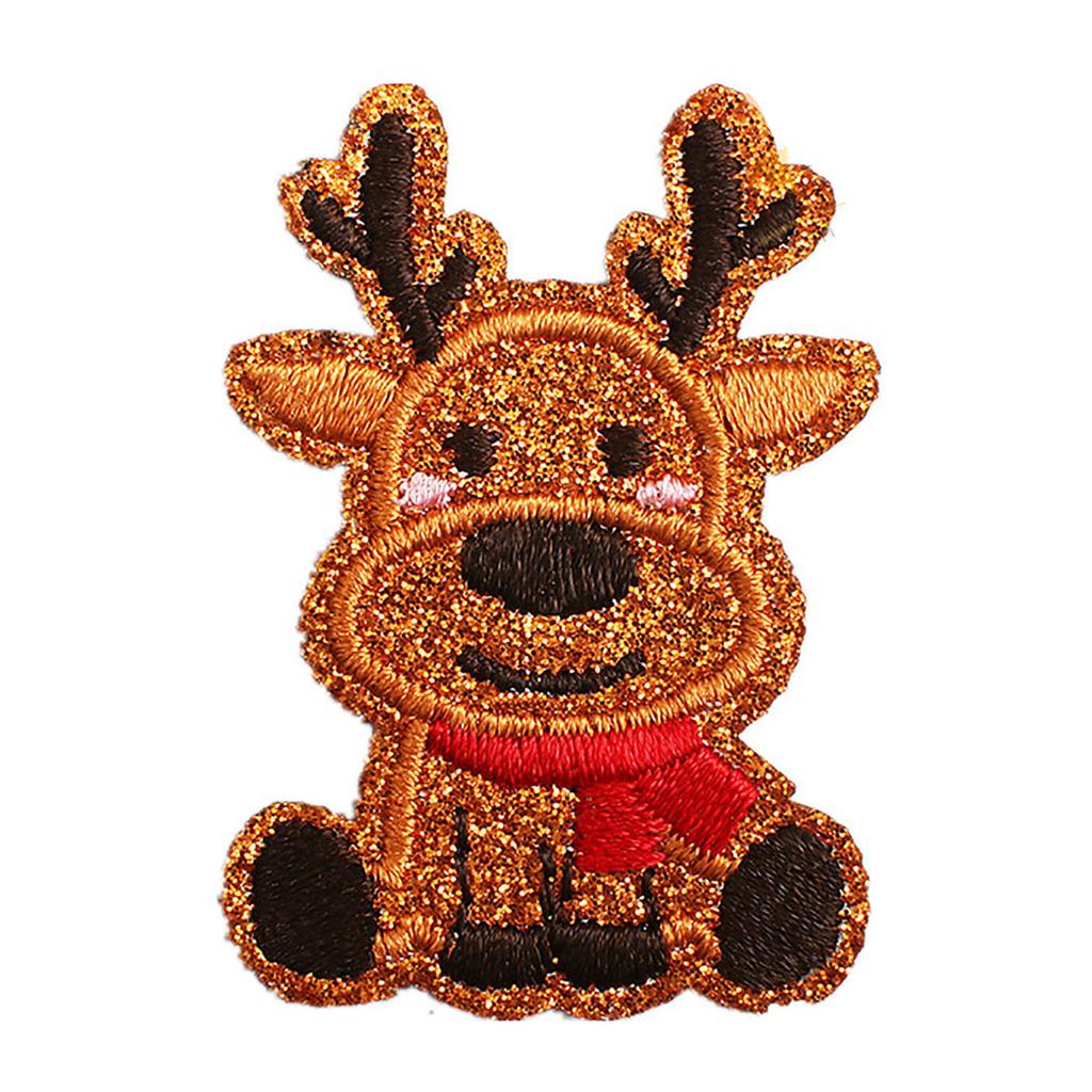 Christmas Iron-on Embroidered Patches Sew Applique Embroidered Patches for Jeans Clothing Festival DIY Christmas Gifts