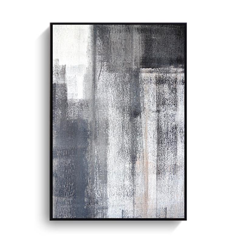 

Холст, серый абстрактное искусство, современные картины на стене для гостиной, плакат и принт, цветные блоки, декоративные картины 50x70cm No Framed
