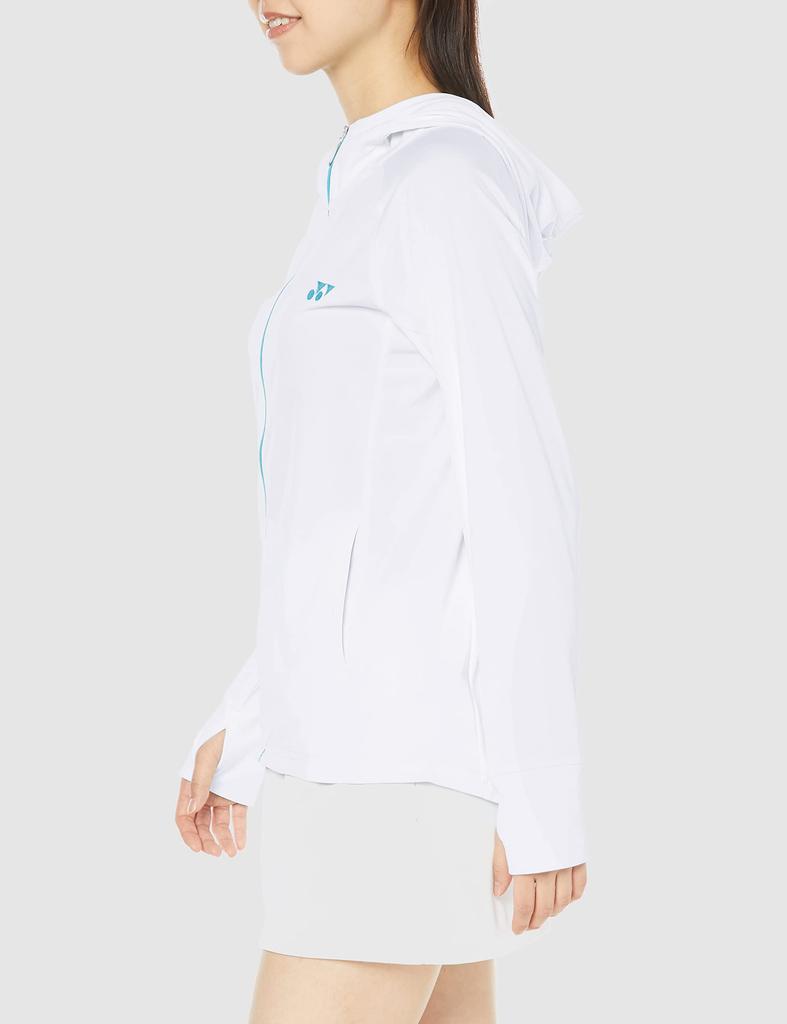 Yonex Knit White Medium Women's Warm-Up Hoodie, 57076, (011),