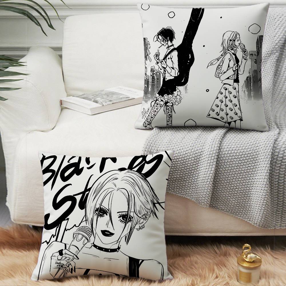 1PC Anime Cool Nana Osak Pillow Case Square  Bedroom Sofa Leisure Comfort Cushion Car Home Decoration Pillowcase 40x40