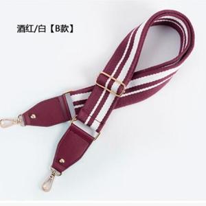 140cm Canvas Striped Bag Straps Crossbody Shoulder Bag Strap Adjustable Replacement Handbag Belts Band Accessories Gold Buckle