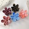 New Colorful Flower Shape Hair Claw for Women Girls Elegant Hair Clip Crab Hairpins Bath Barrettes Lady Fashion Hair Accessories
