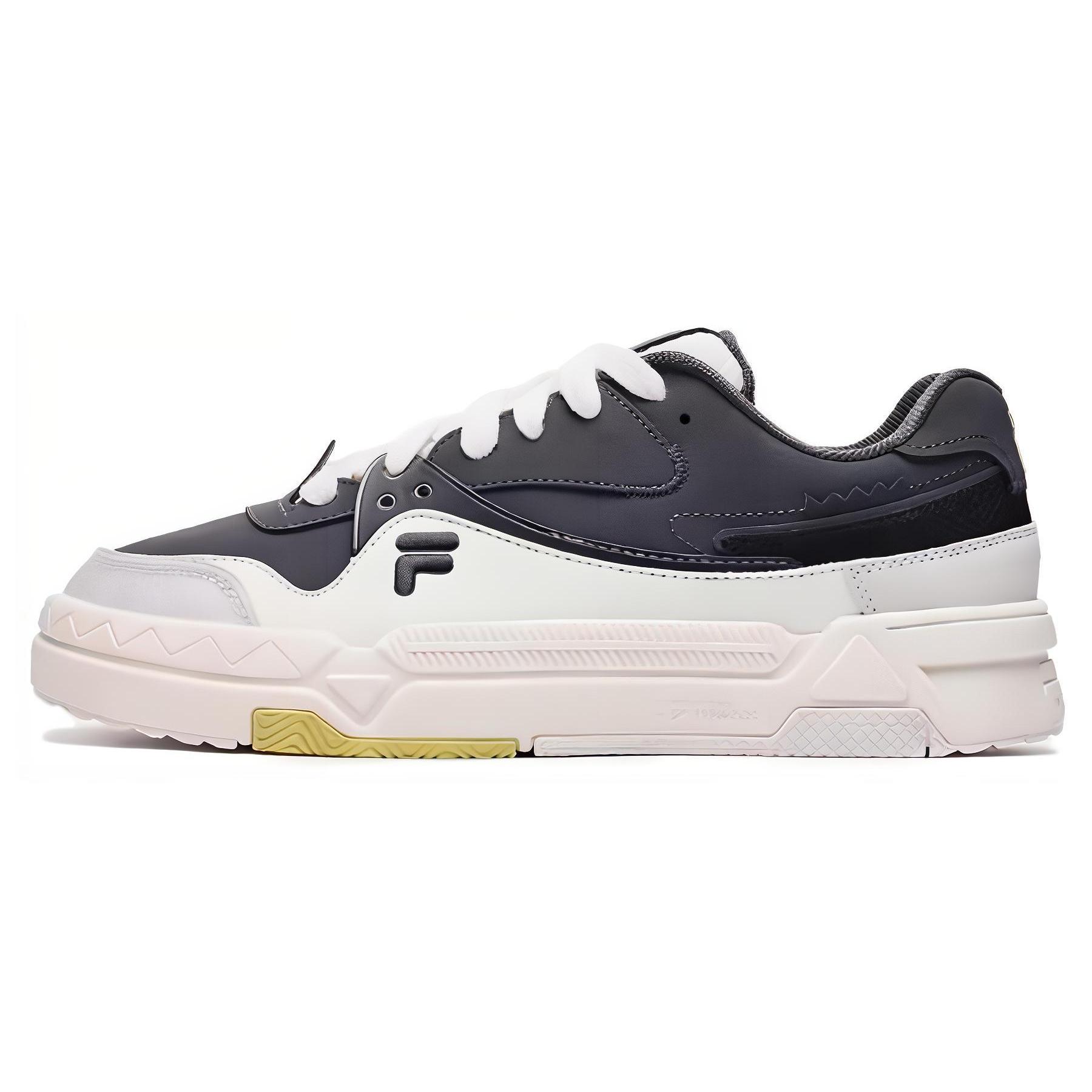 

New FILA Cushioning, Wear Resistant Low Top Skateboard Shoes Men s Black White T12M232202DDW 42