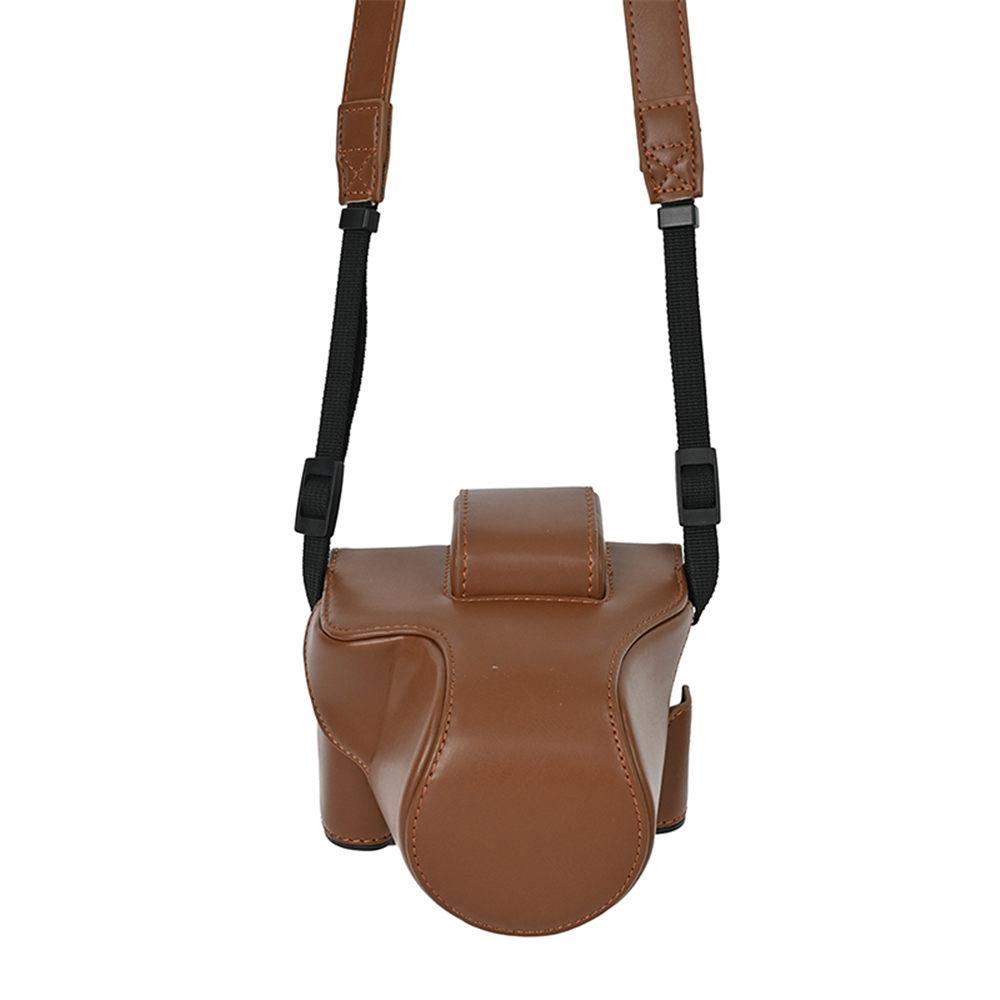 PU Leather Camera Case For Canon EOS M50 M50 Mark II M50II Full Body Bag Cover With Strap