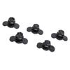 5pcs L Track Double Lug Threaded Stud Nut Fitting M10x20mm for Truck Bed Trailer Cargo Control Pickup RV ATV Black